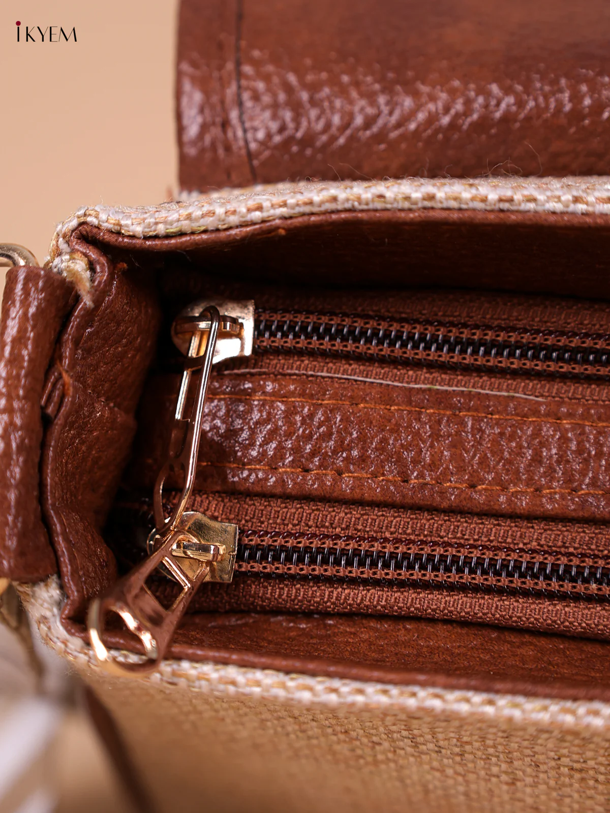 Printed Sling Bag -Peach - Image 3