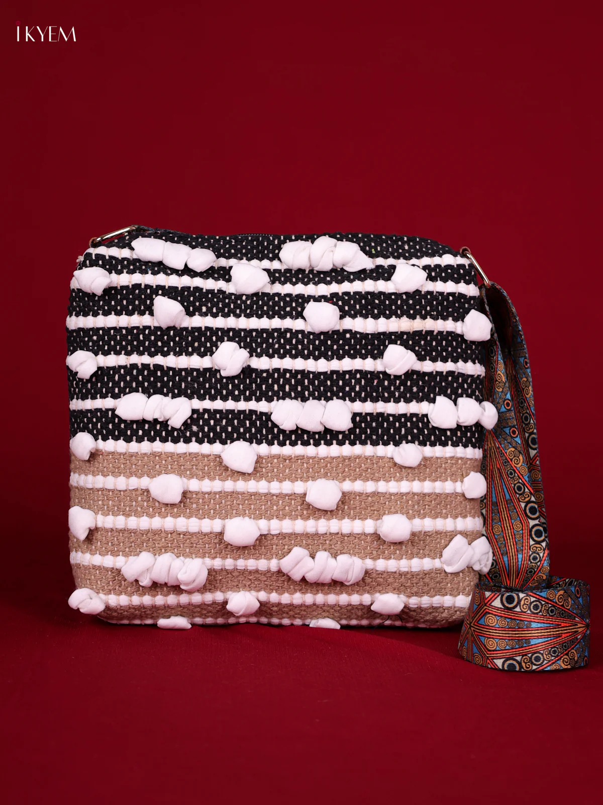 Printed Sling Bag - Black