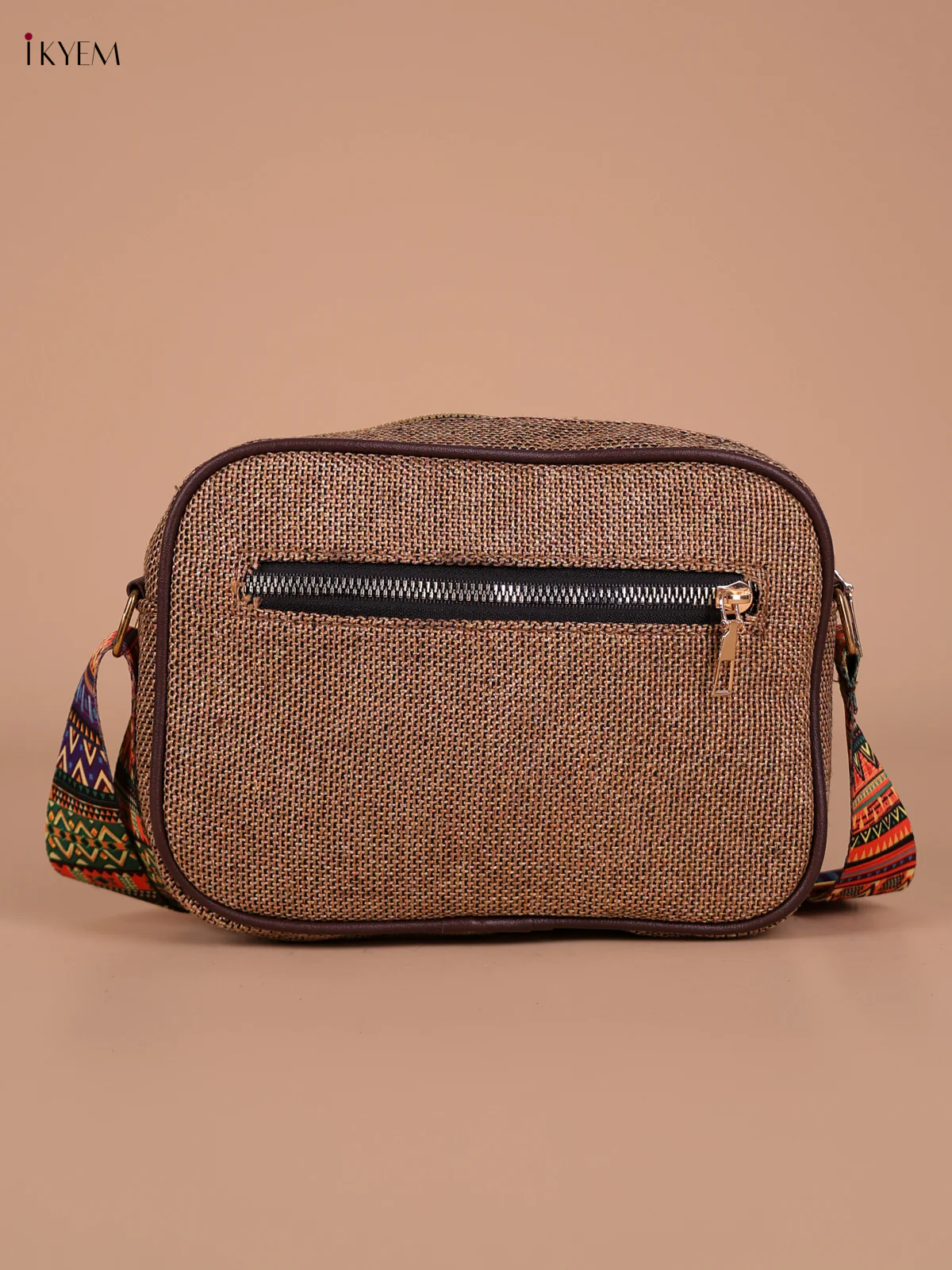 Printed Sling Bag - Brown & Black - Image 2