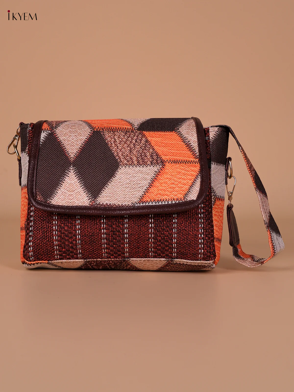 Printed Sling Bag - Maroon