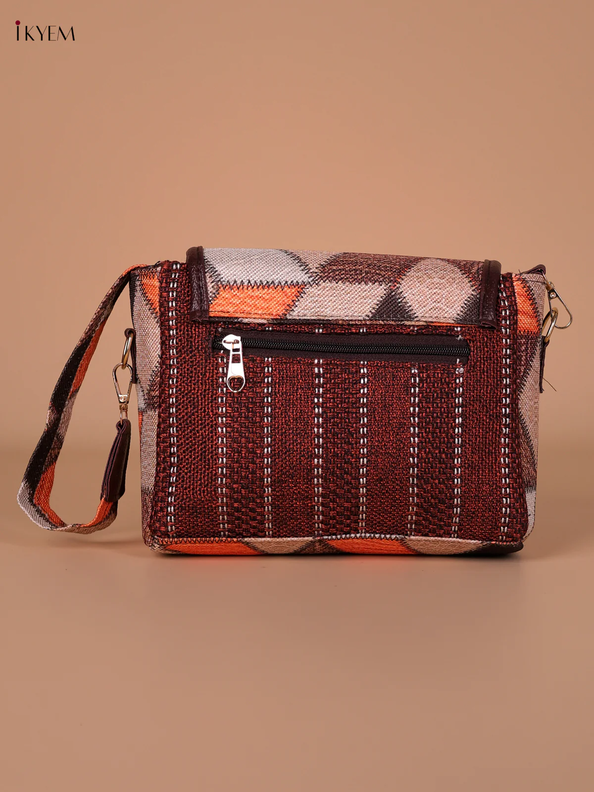 Printed Sling Bag - Maroon - Image 2
