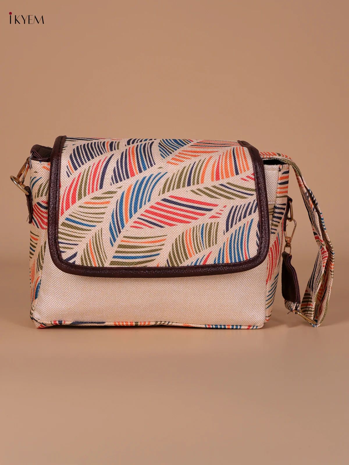 Printed Sling Bag - Cream