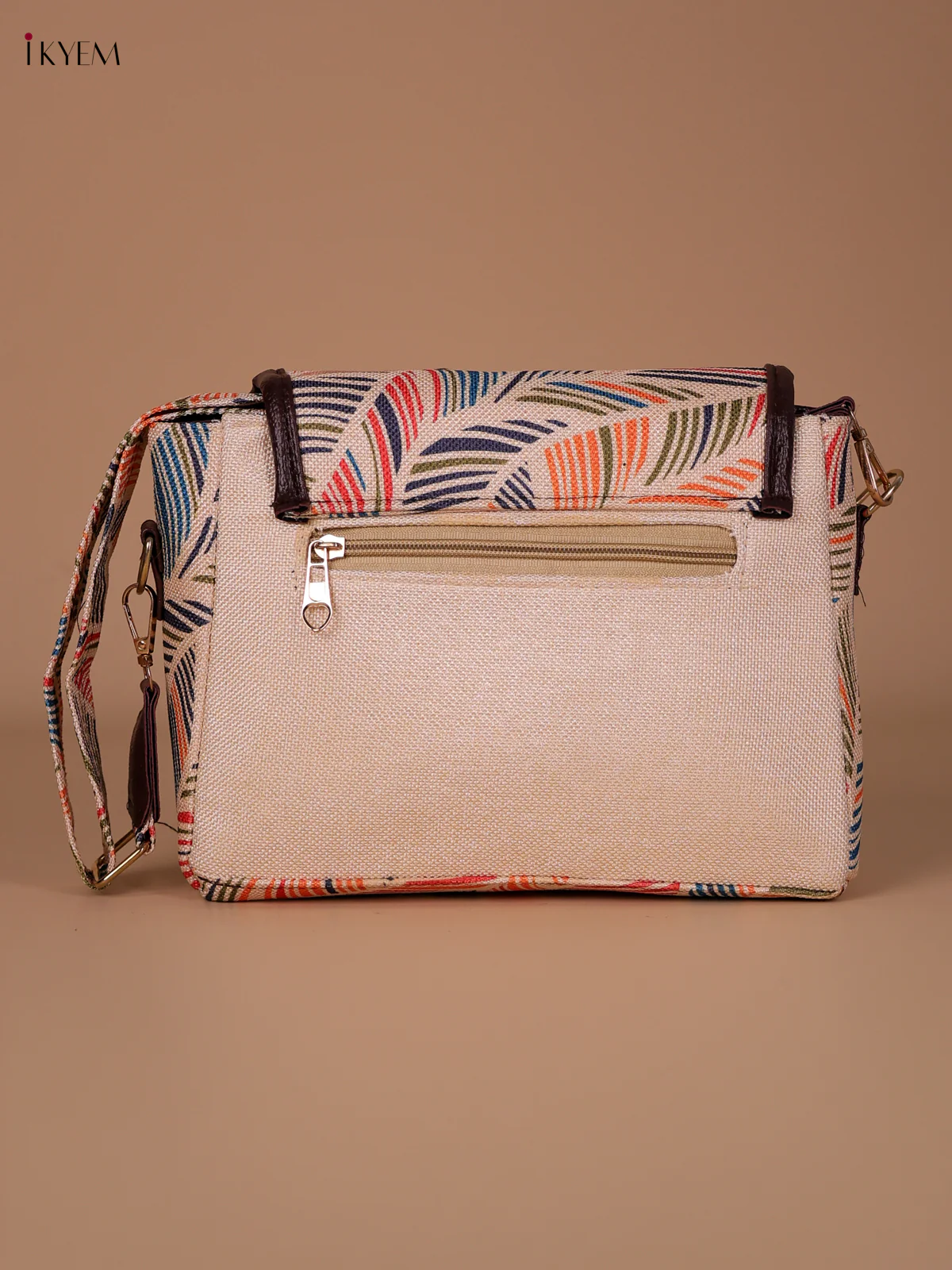 Printed Sling Bag - Cream - Image 2