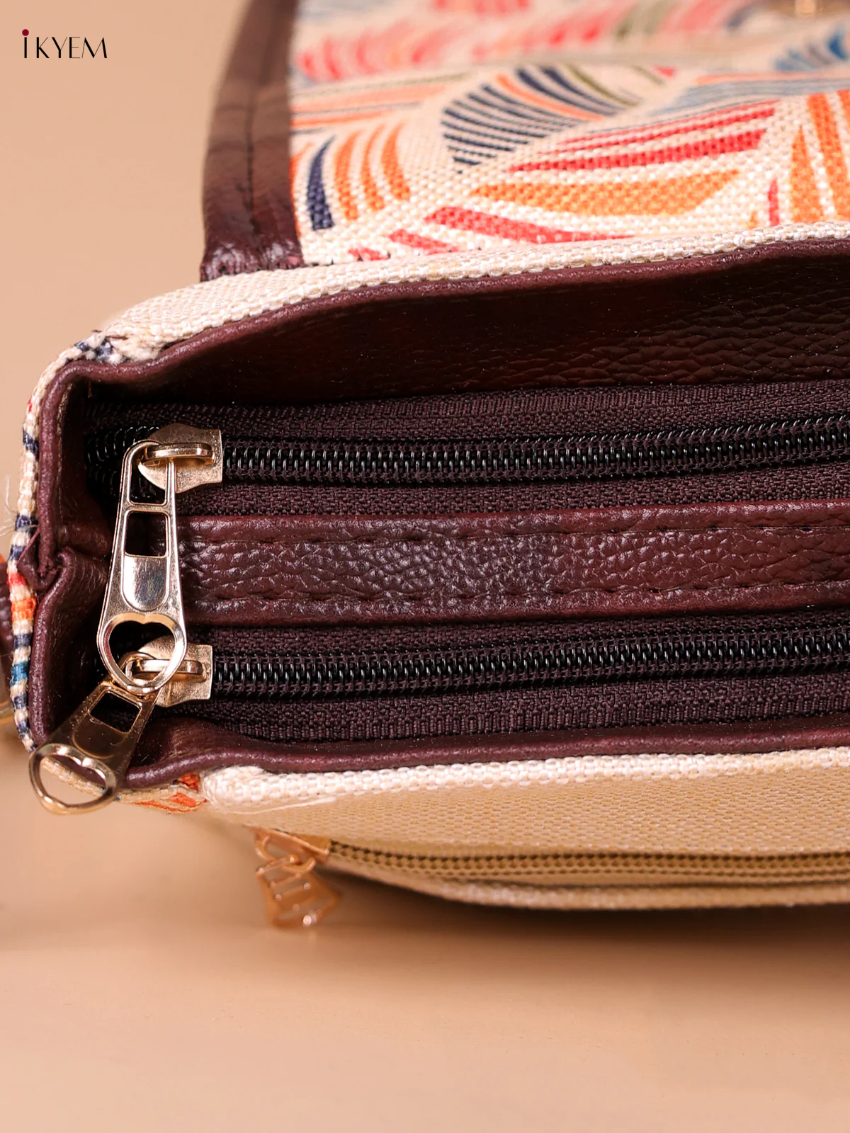 Printed Sling Bag - Cream - Image 3