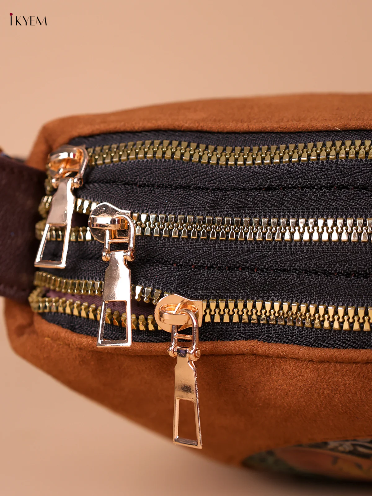Elephant Printed Sling Bag - Brown - Image 3