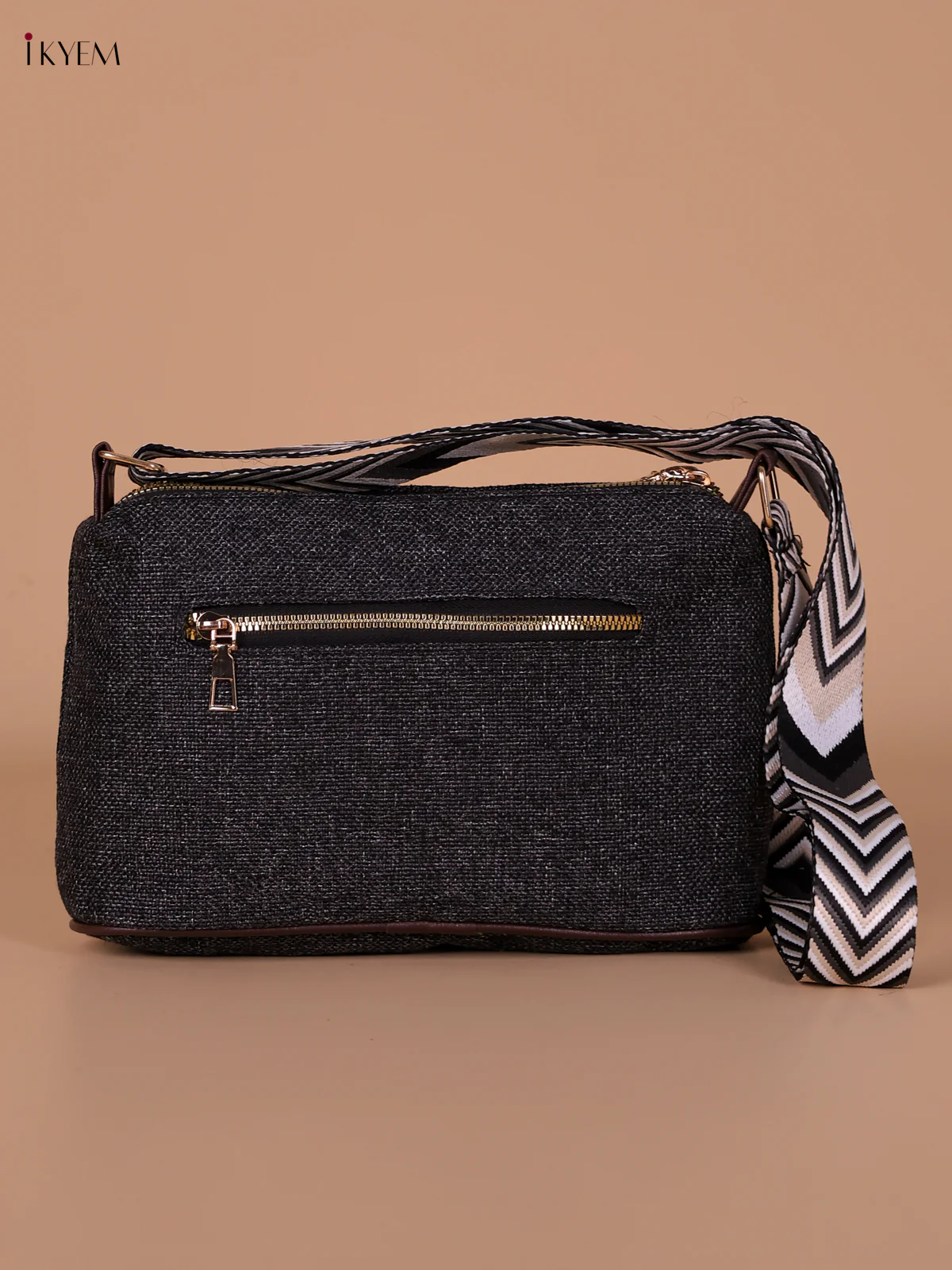 Lotus Printed Sling Bag - Gray - Image 2