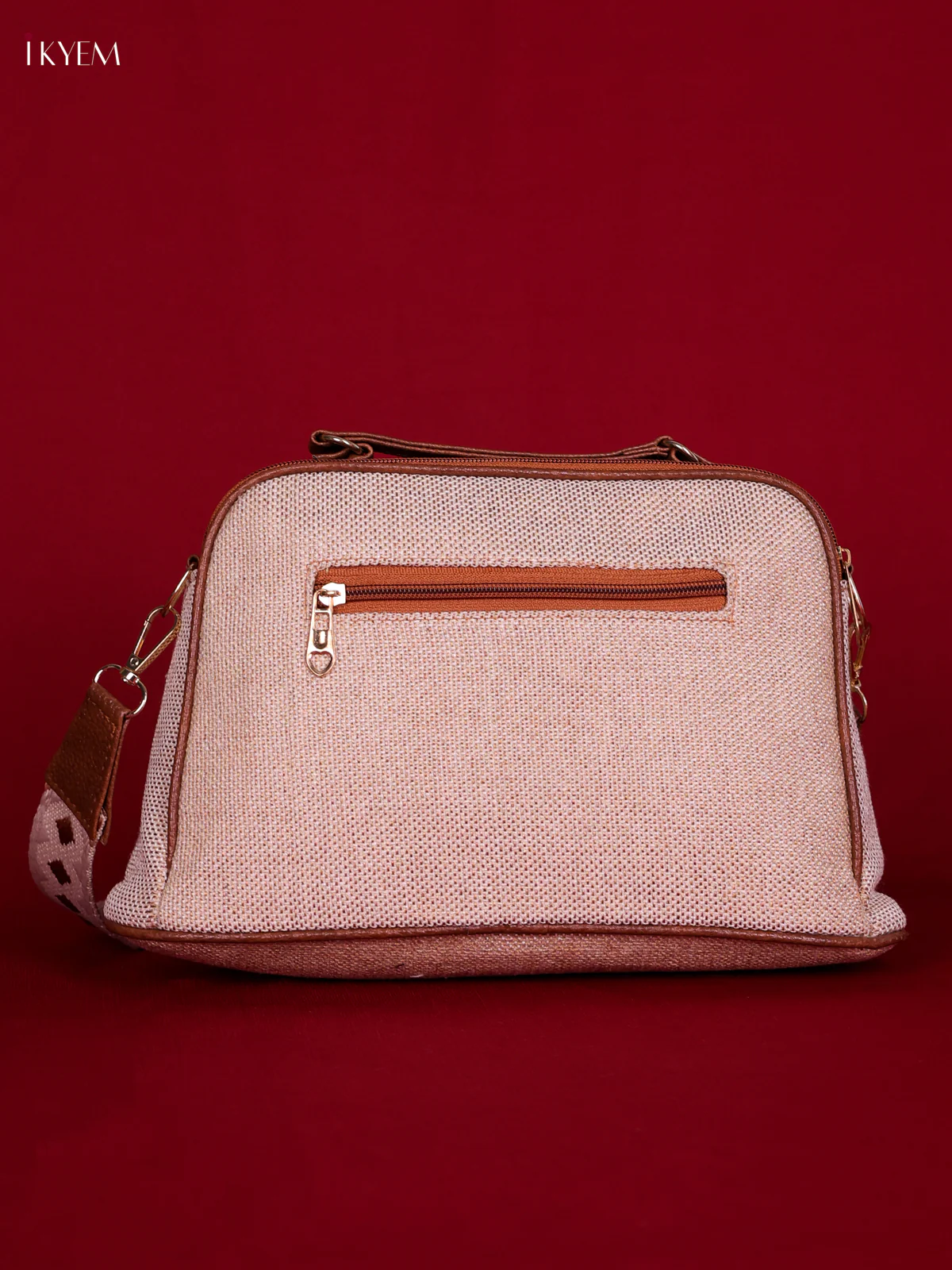 Printed Sling Bag - Peach - Image 2