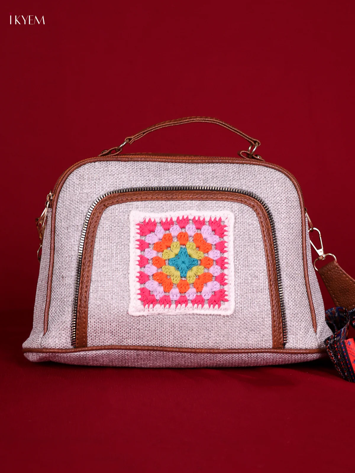 Printed Sling Bag - Ash