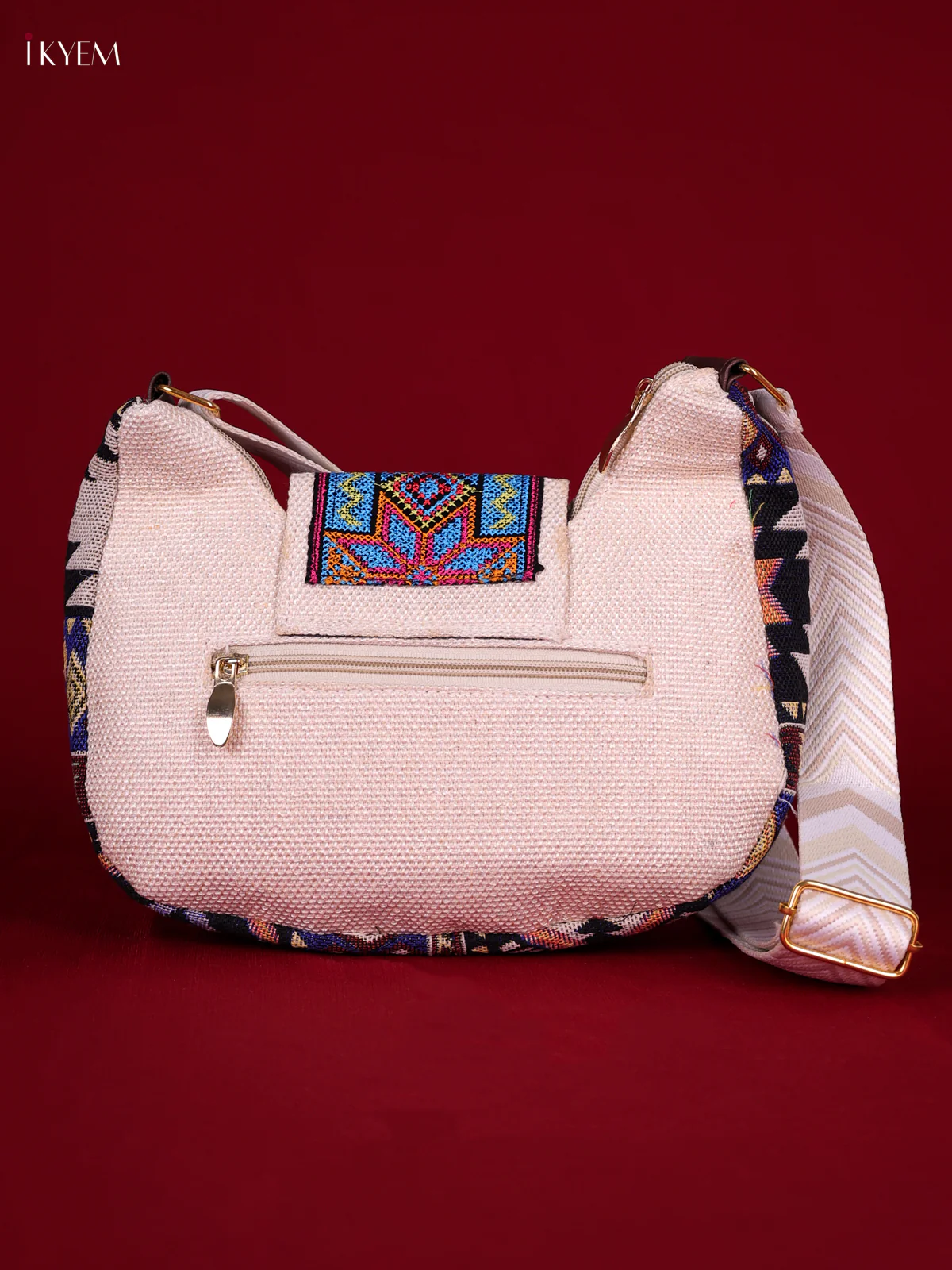 Printed Sling Bag - Cream - Image 2