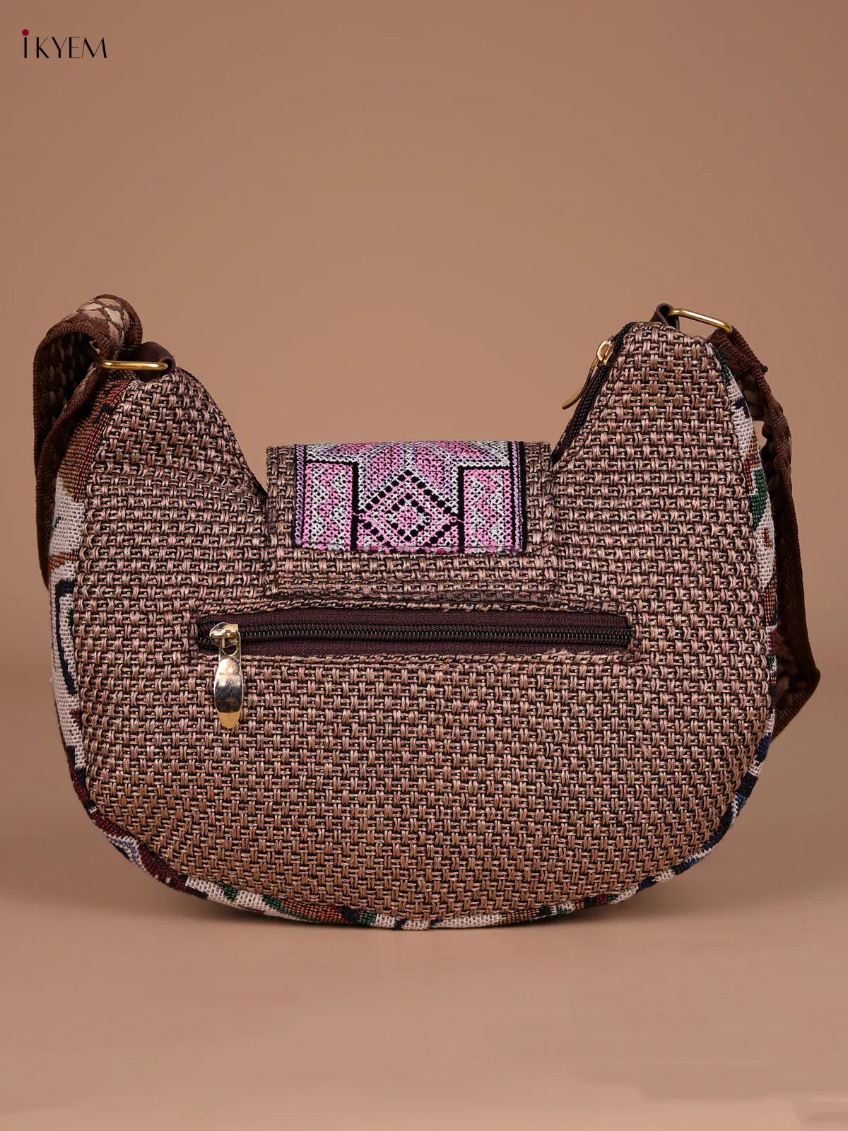 Printed Sling Bag - Brown - Image 2