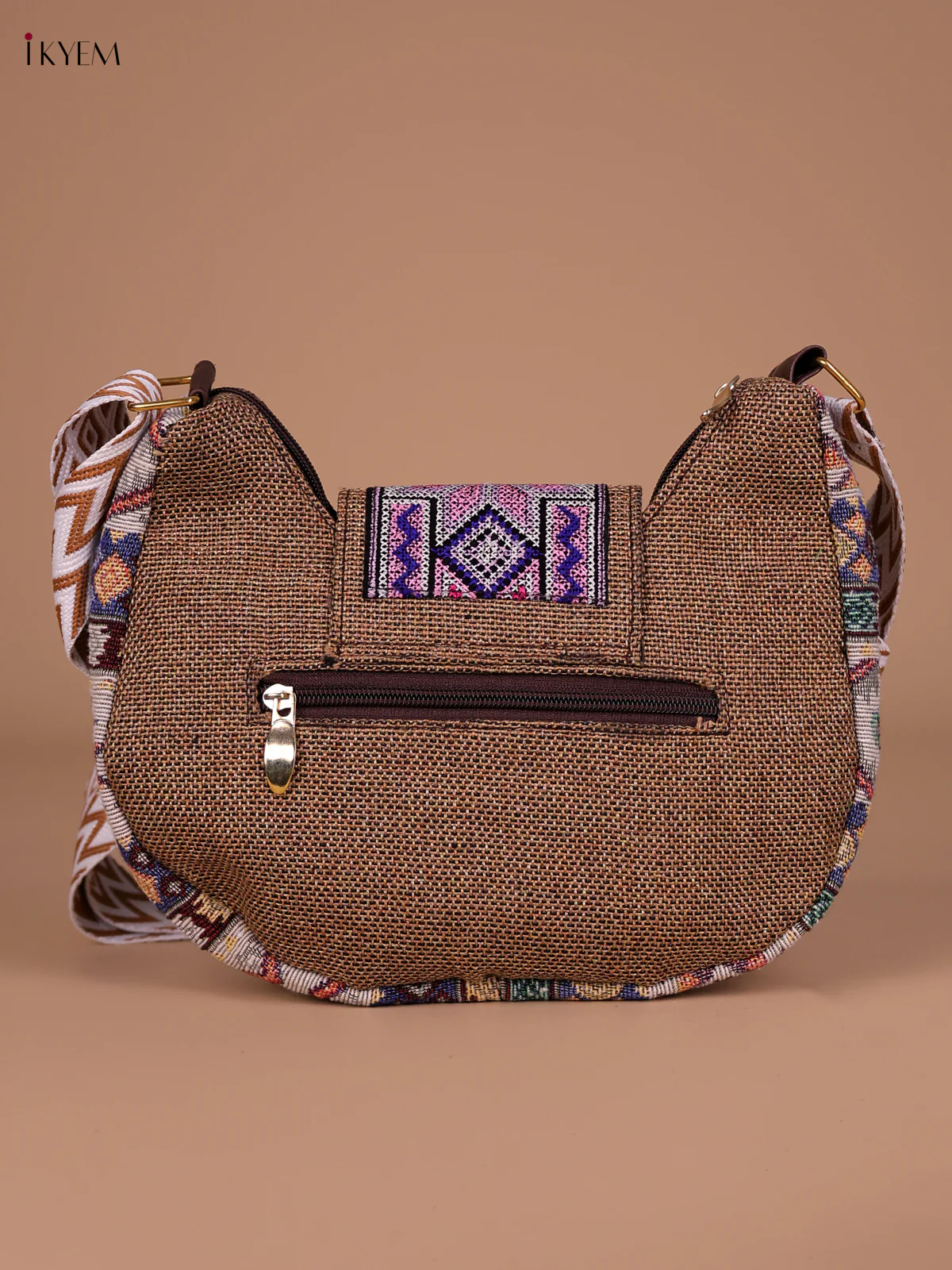 Printed Sling Bag - Pink & White - Image 2