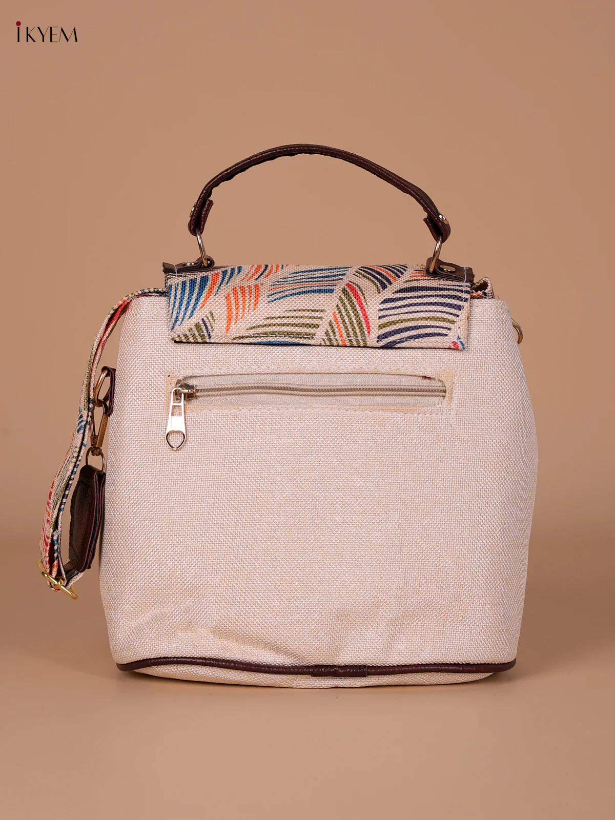 Printed Sling Bag - Cream - Image 2