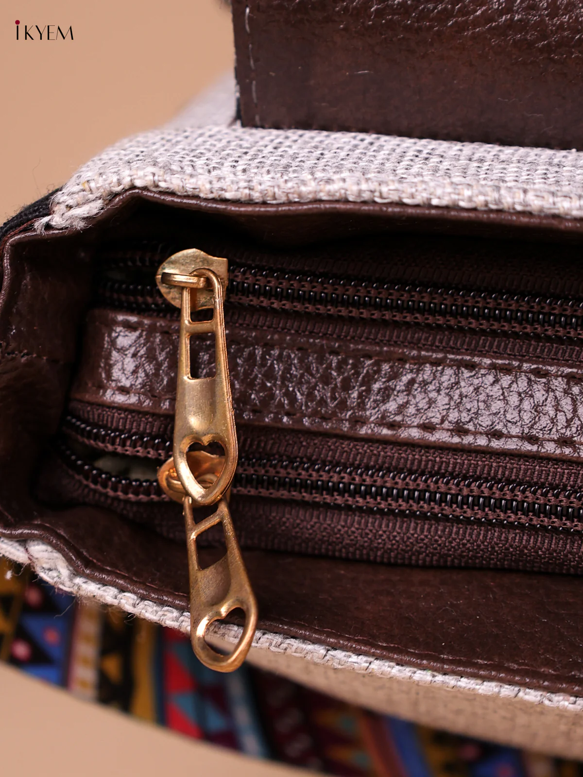Printed Sling Bag - Ash & Black - Image 3