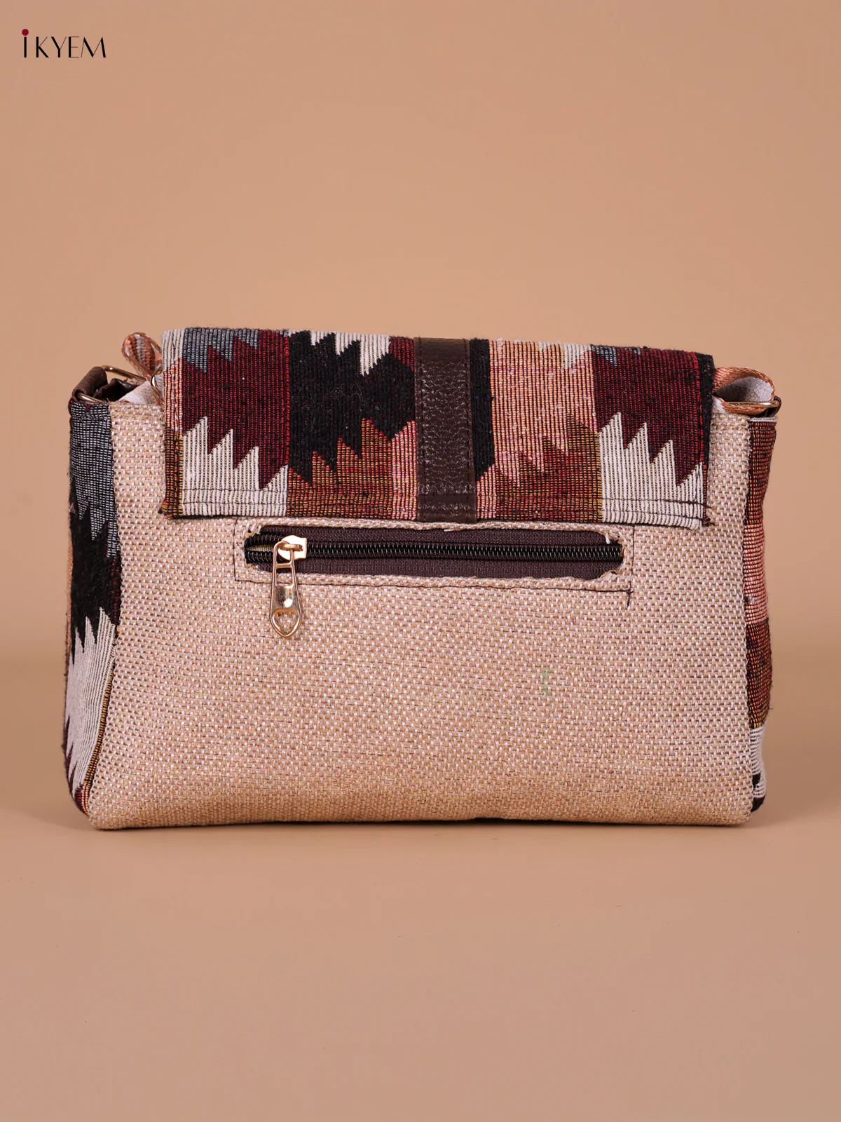 Printed Sling Bag - Peach - Image 2