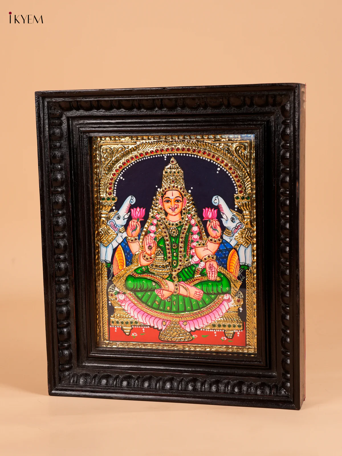 Gajalakshmi Tanjore Painting (13x11)-KED14203 - Image 2