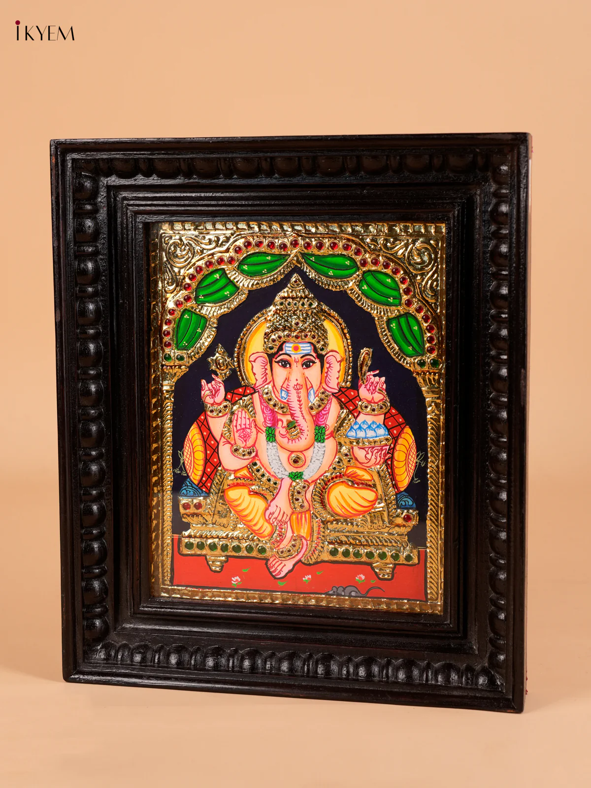Ganesh Tanjore Painting (13x11)-KED14204 - Image 2