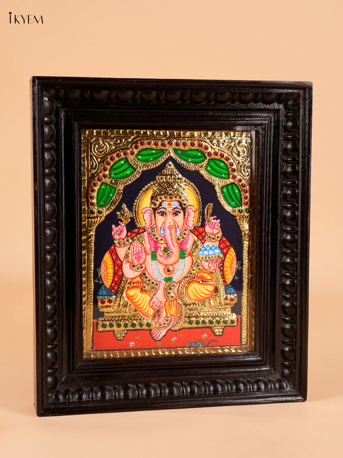 Ganesh Tanjore Painting (13x11)-KED14204 - Image 3