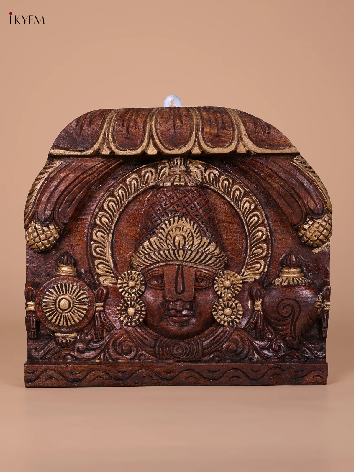 Wooden Balaji Face - 12X12-KED20013