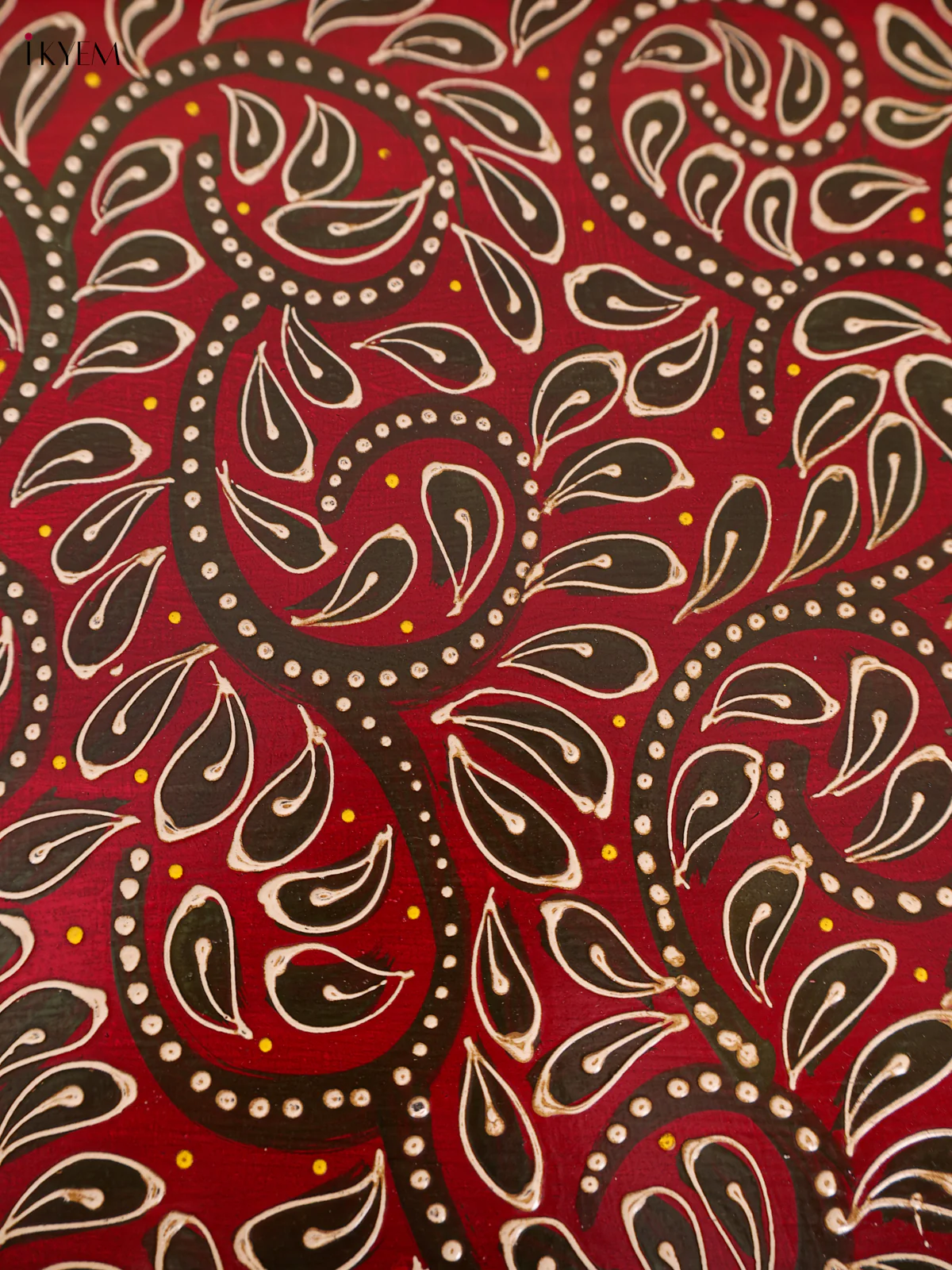Wooden handpainted tray - Red - M-KEE02016 - Image 3