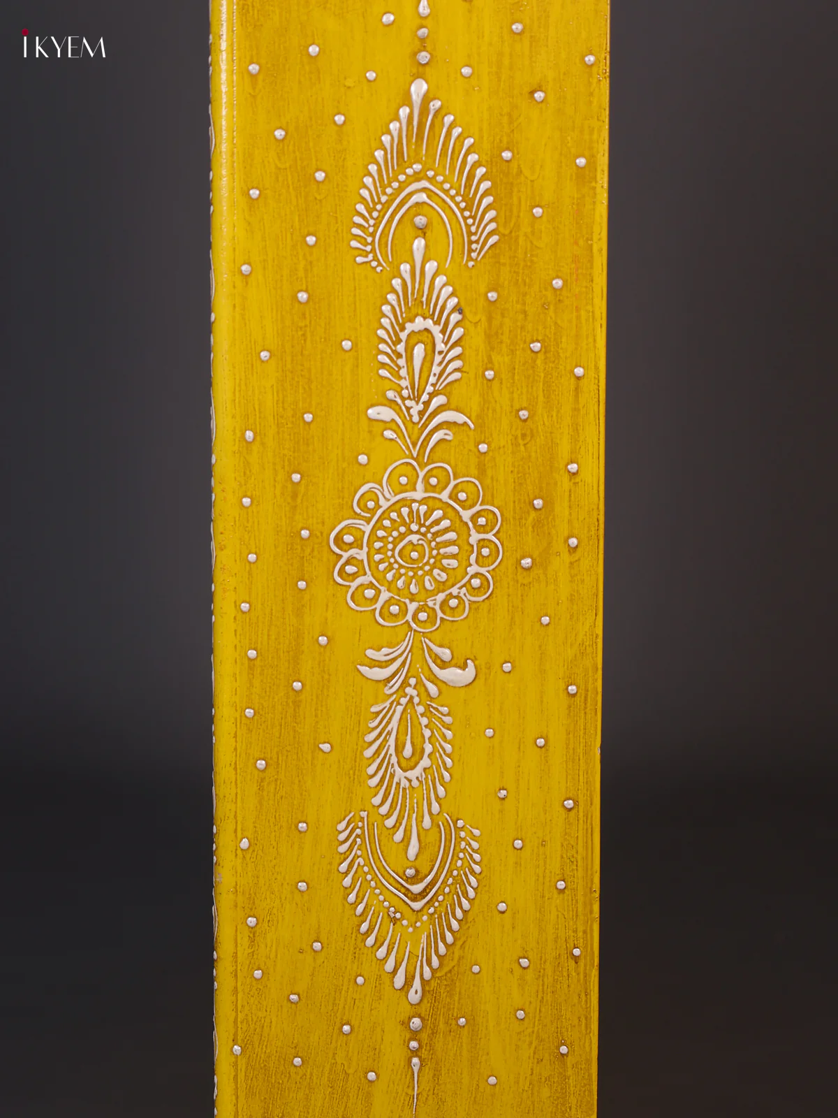 Wooden Handpainted Ornament Displays 12 Rectangle Boxes - Yellow-KEE02029 - Image 3