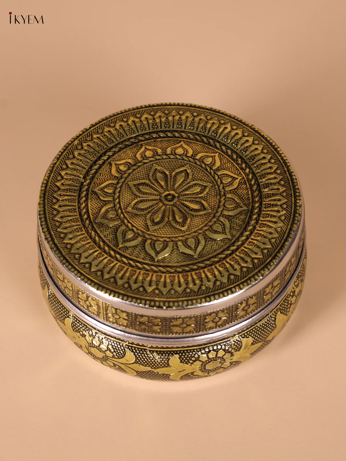 Gold Oxidized Floral Design (4*4) Inch-KEE07012