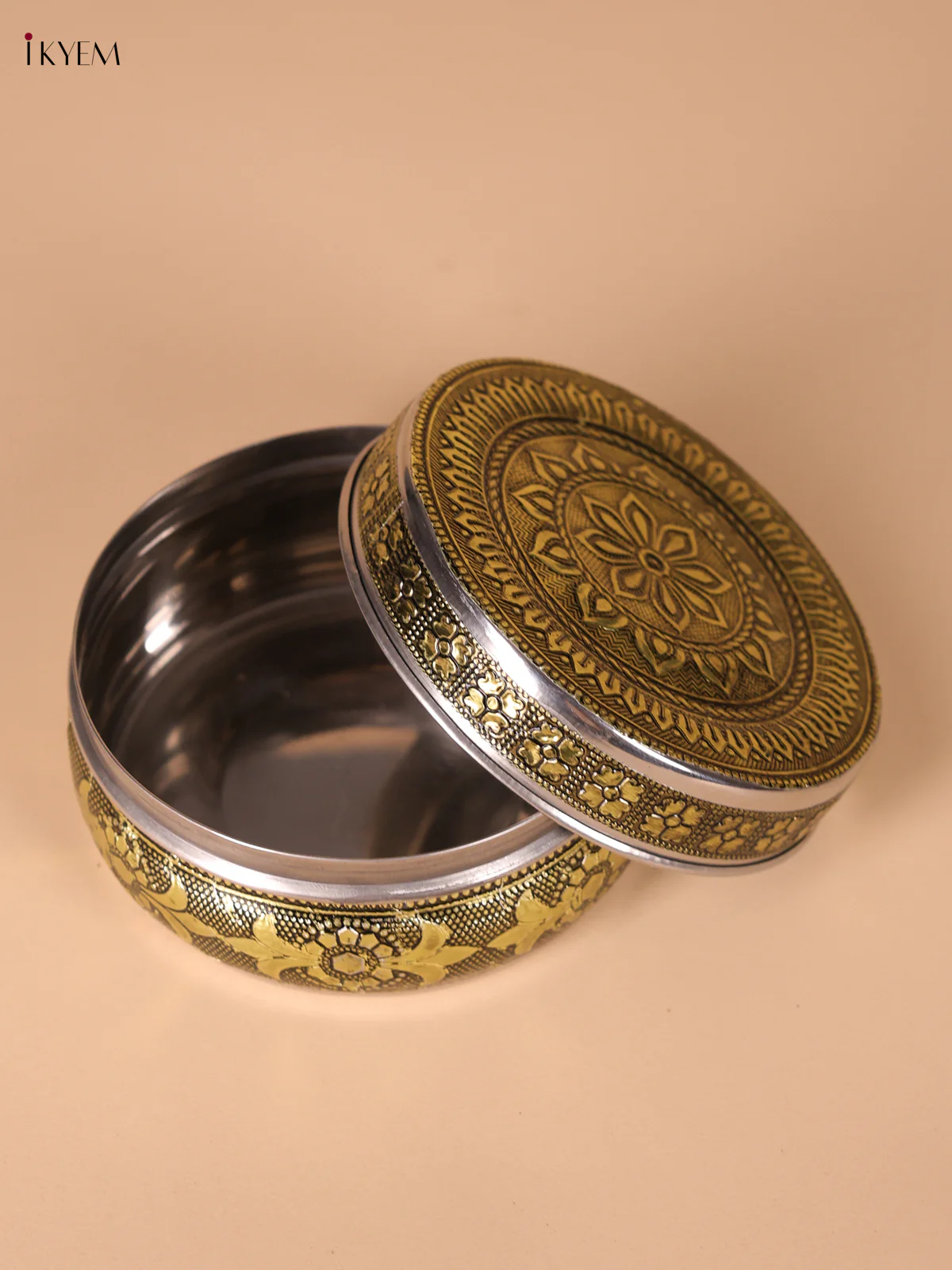 Gold Oxidized Floral Design (4*4) Inch-KEE07012 - Image 3