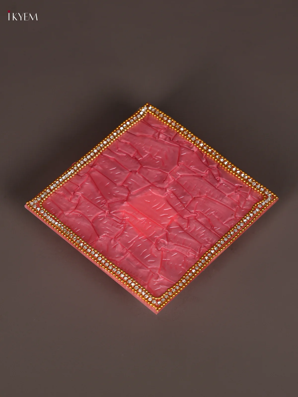 Stone work Fiber Glass Manai - Baby Pink-KEE09014 - Image 2