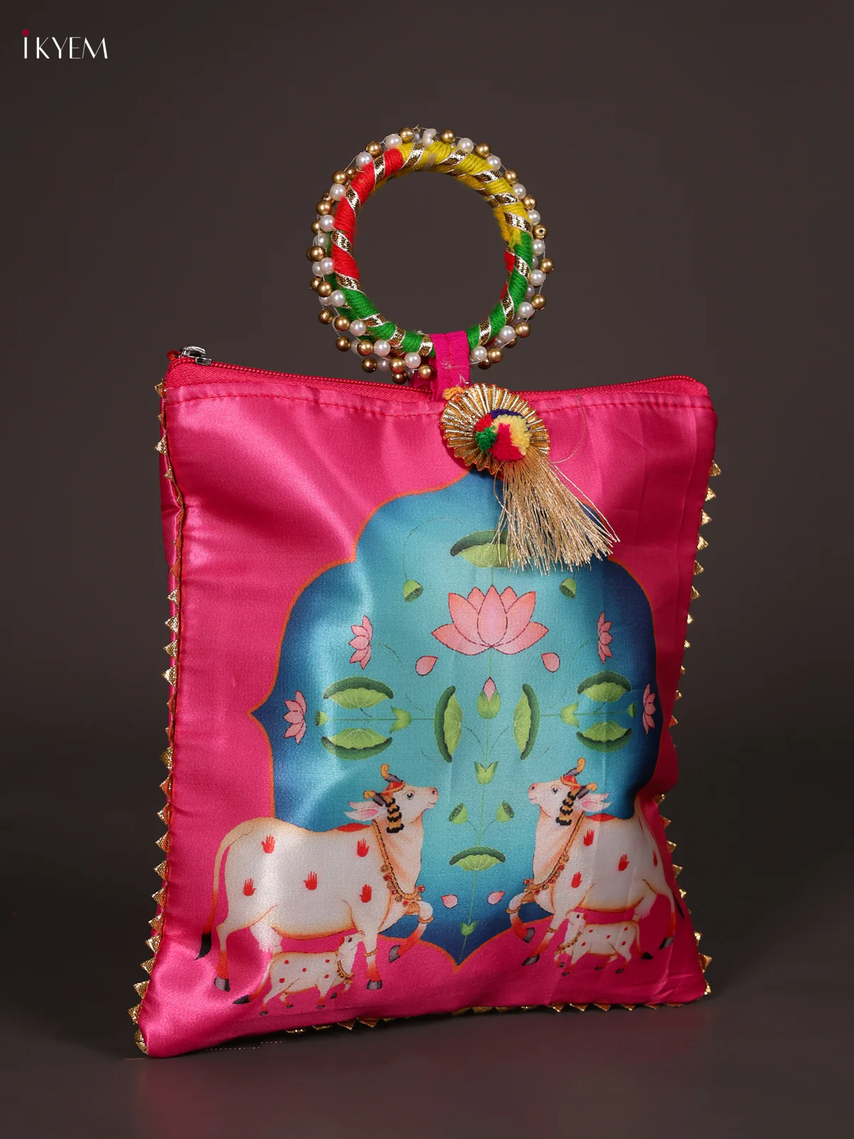 PICHWAI DIGITAL PRINTED GIFT BAG WITH BANGLE HANDLE - PINK-KEE14008 - Image 2