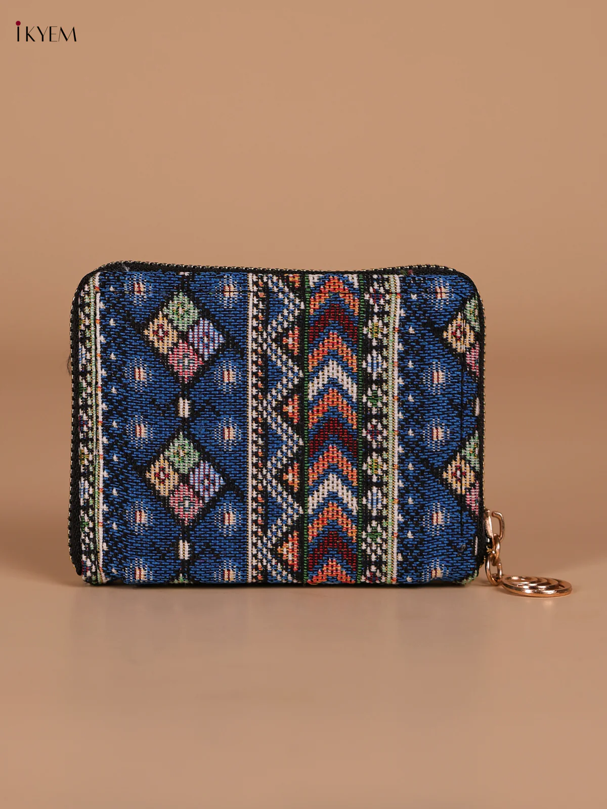 Ikkat Print wallet - Blue-KEE16013
