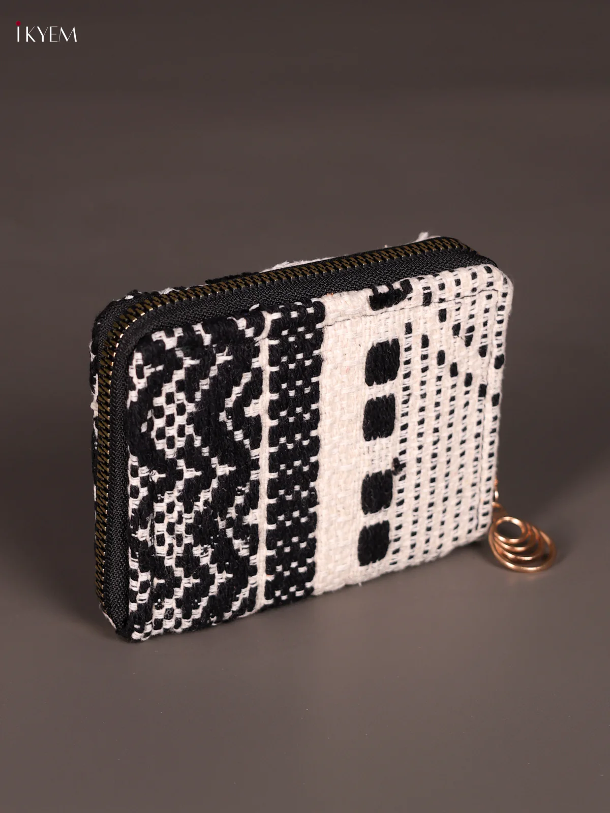 Ikkat Print Wallet- Cream-KEE16017 - Image 2