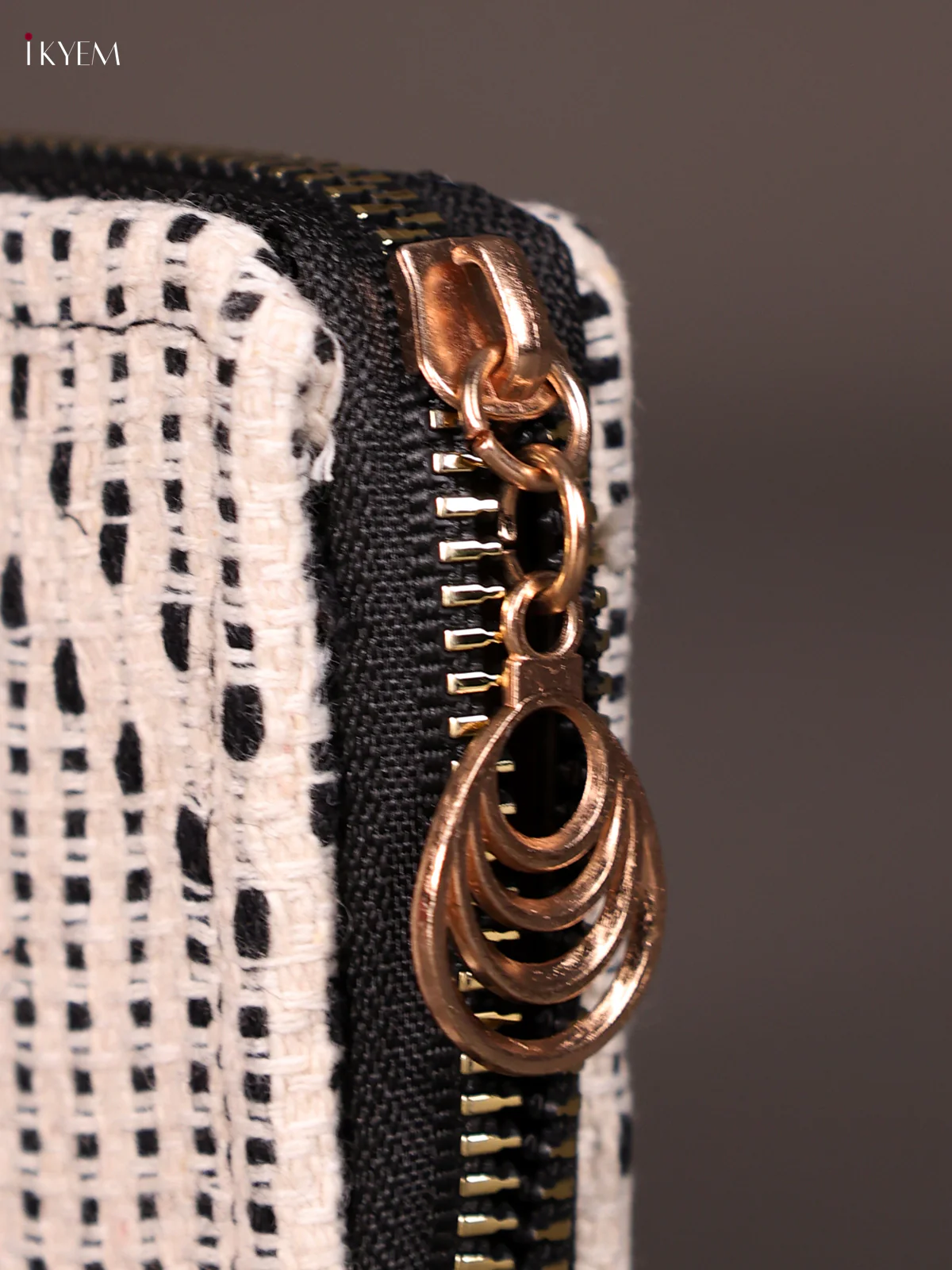 Ikkat Print Wallet- Cream-KEE16017 - Image 3