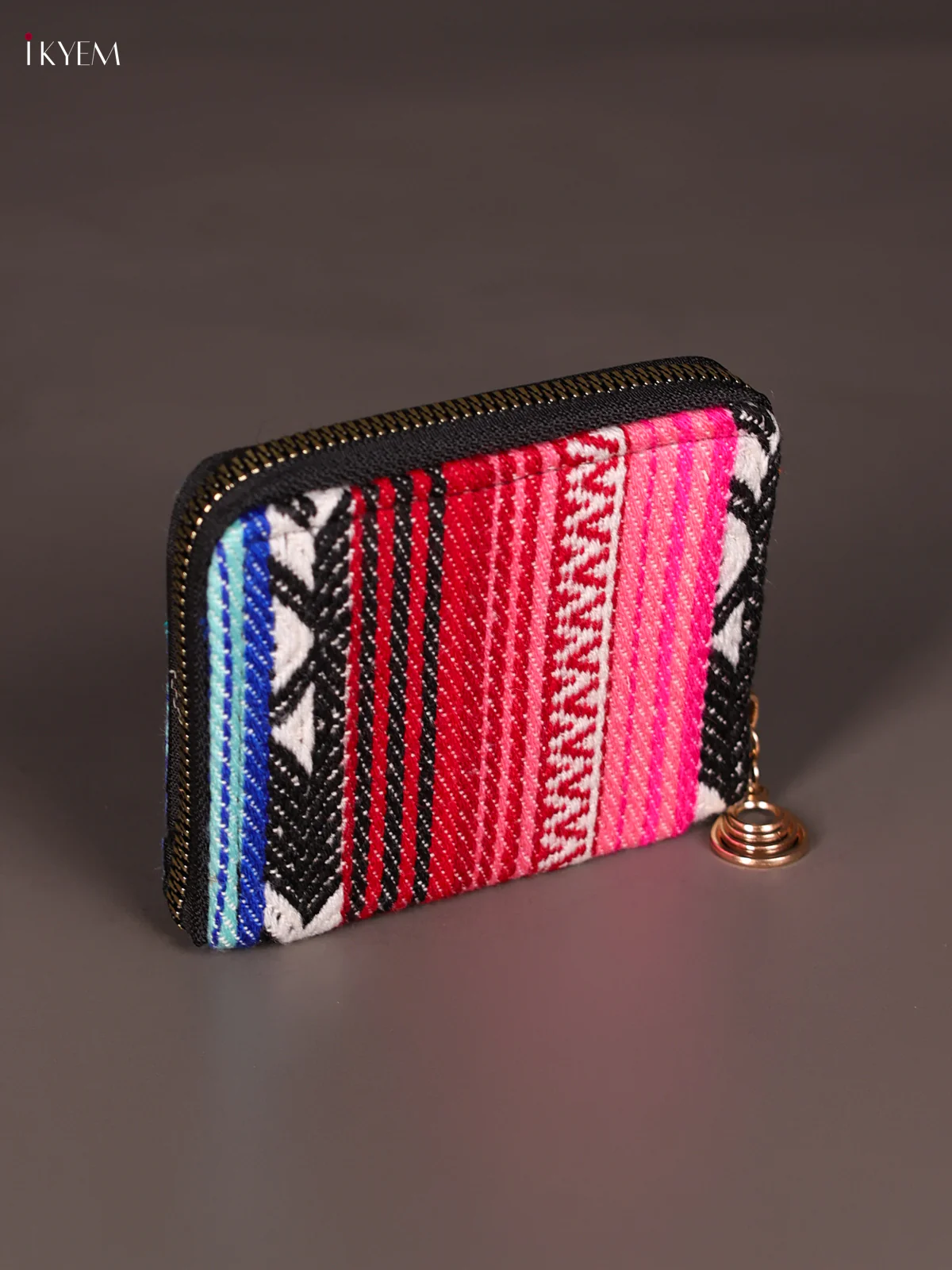 Ikkat Print Wallet- Pink-KEE16019 - Image 2