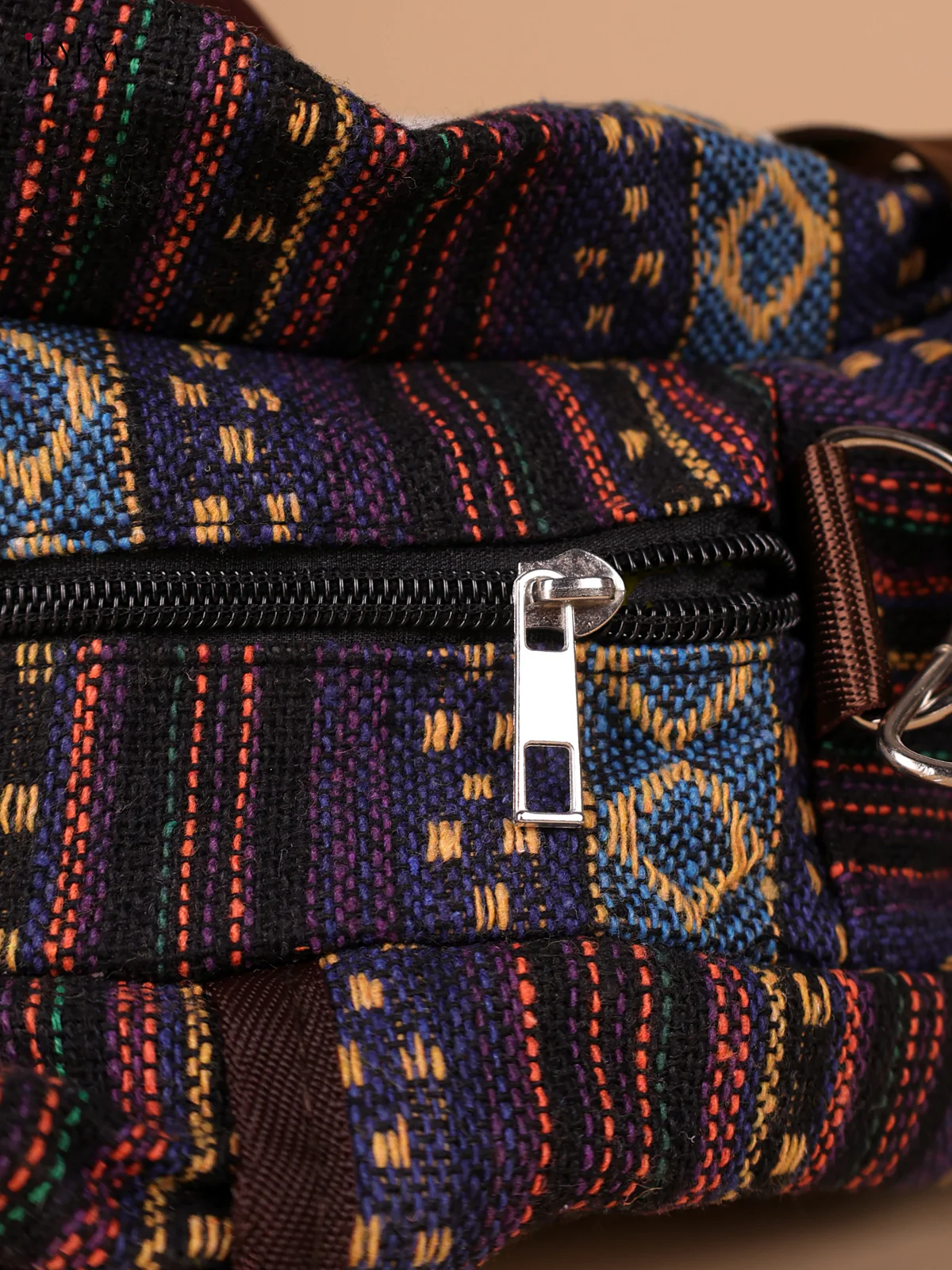 Elephant Printed hand Bag - Peach&Black-KEE16021 - Image 3