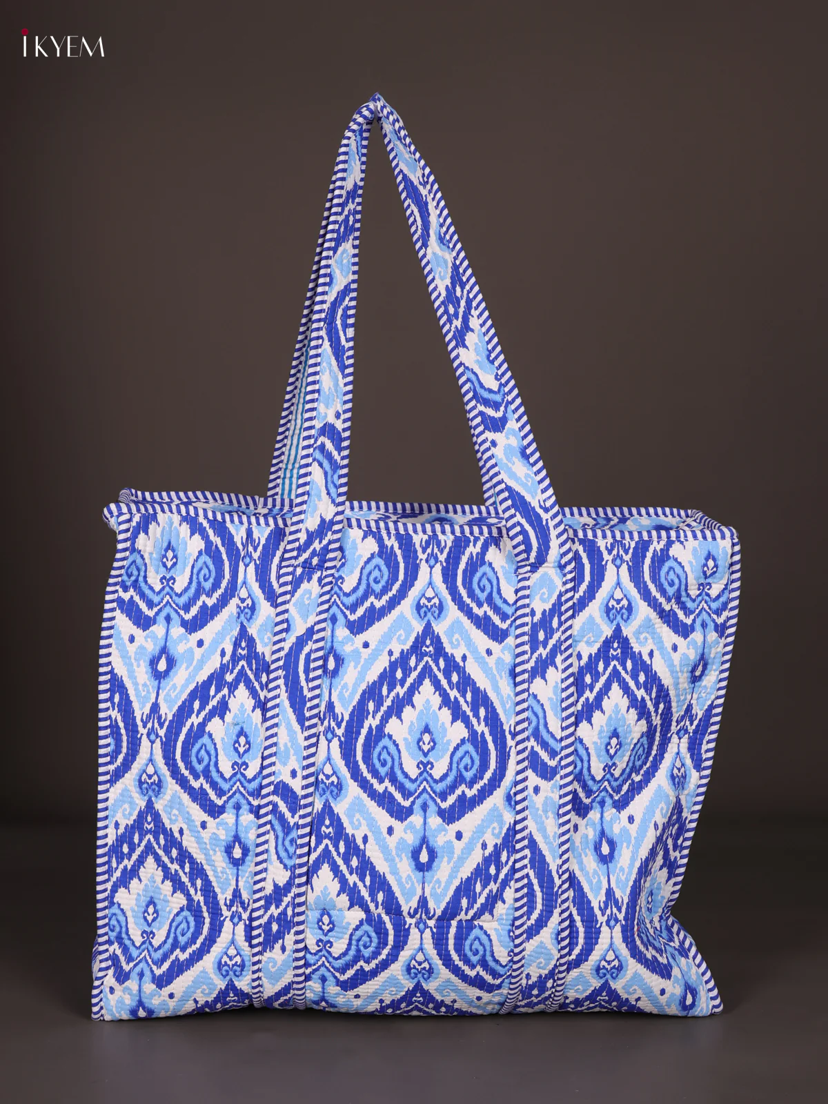 Printed Hand bag Blue-KEE16034