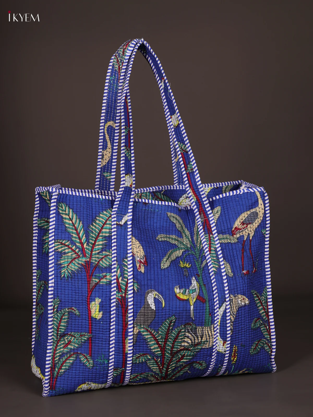 Cheetah Printed Hand Bag- Blue-KEE16045 - Image 2