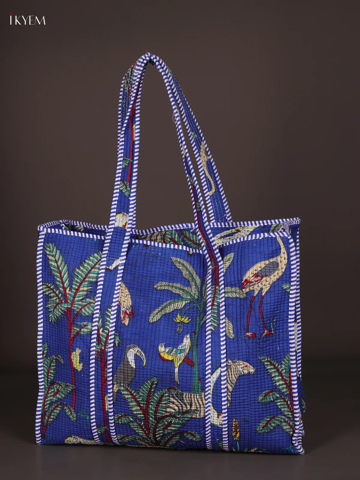 Cheetah Printed Hand Bag- Blue-KEE16045 - Image 3