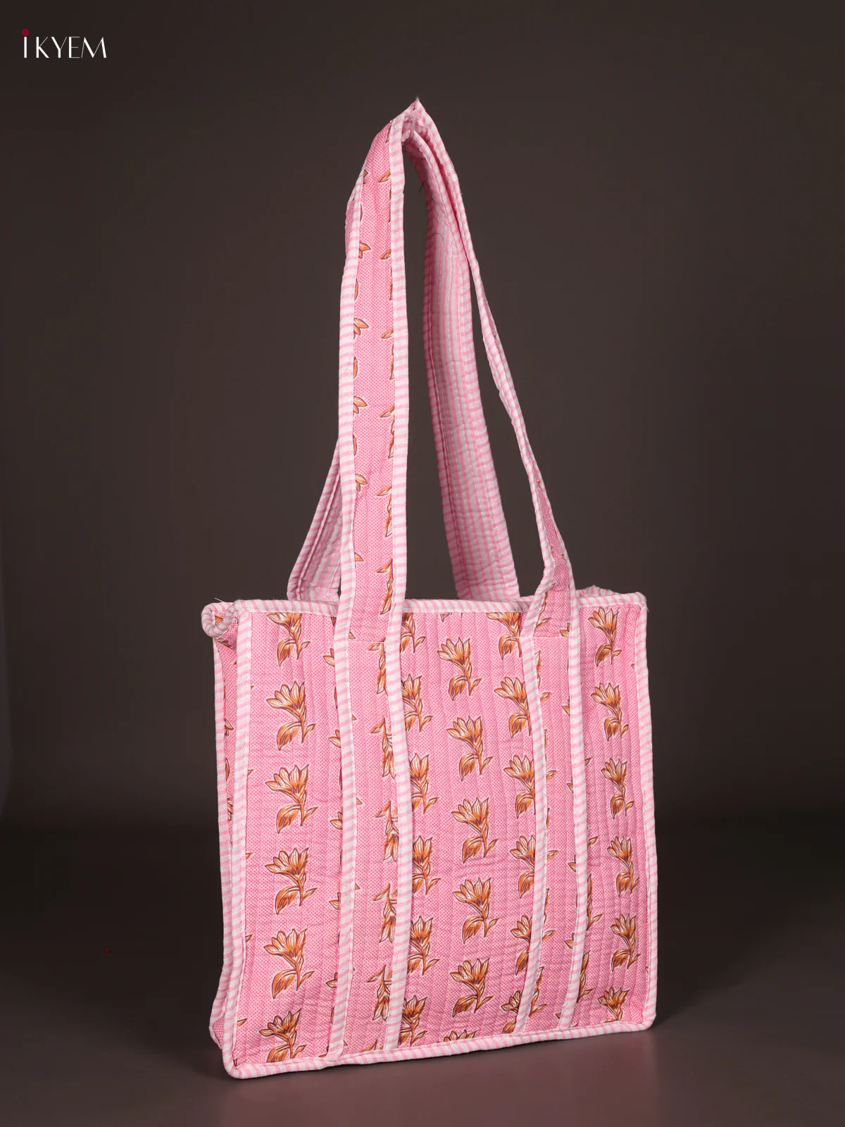 Printed Hand Bag- Baby Pink-KEE16063 - Image 2