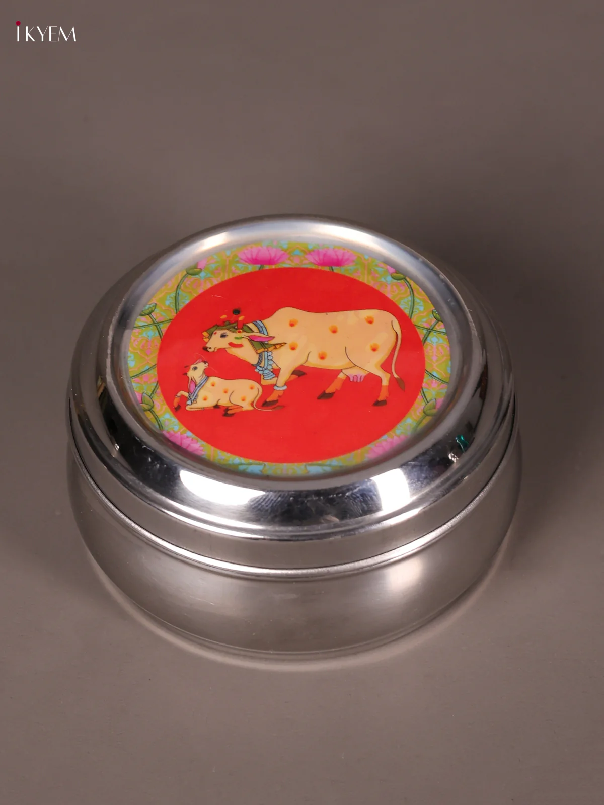 Digital Cow&Calf Printed Storage Box- Orange-KEE22012