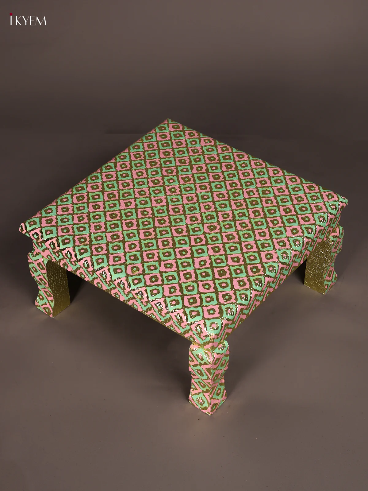 Meenakari Bajot-Green& Pink (15x15)-KEE27038 - Image 2