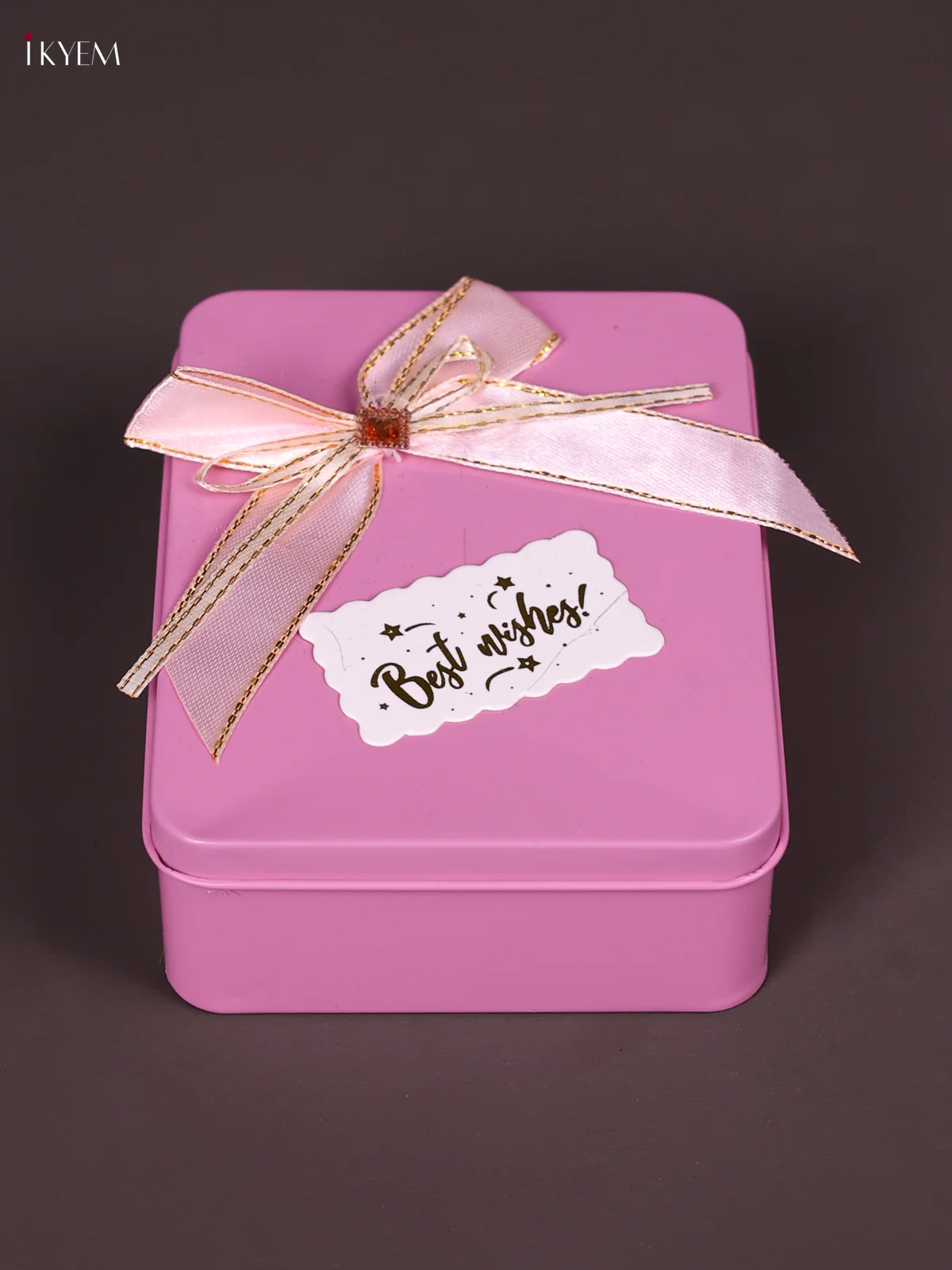 Rectangle Shape Tin Box -Baby Pink-KEF09026