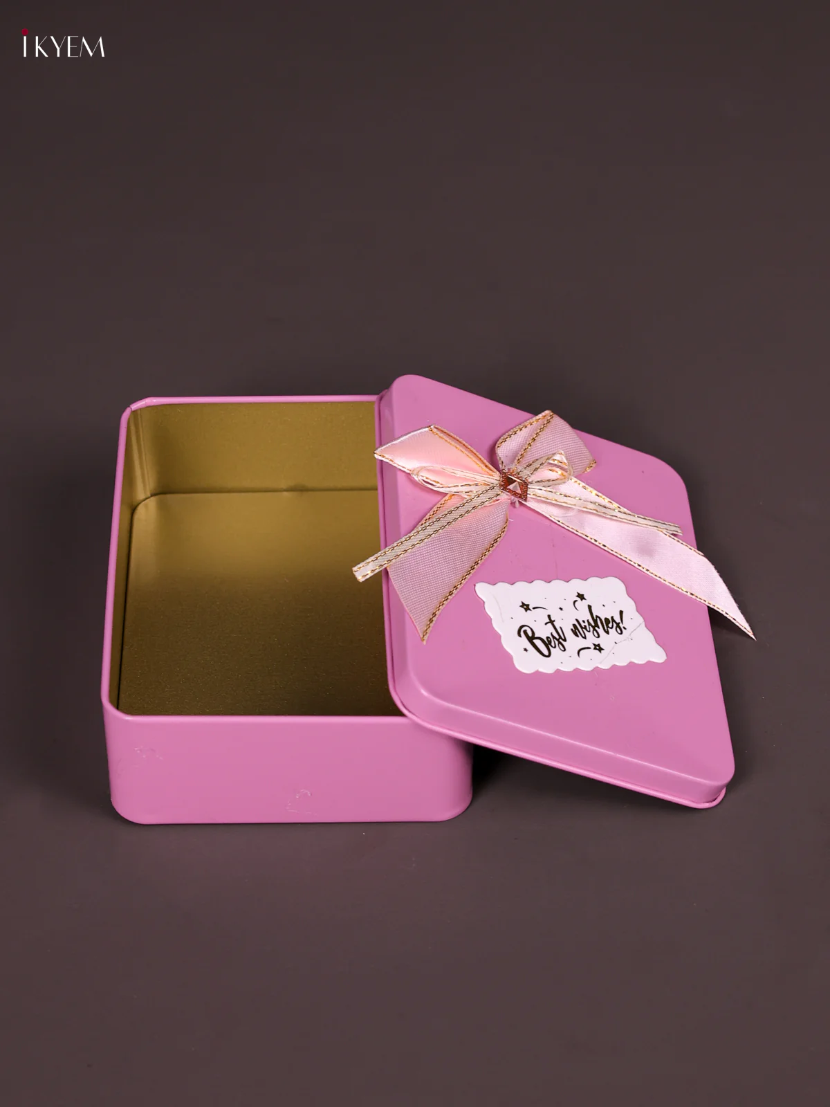 Rectangle Shape Tin Box -Baby Pink-KEF09026 - Image 2