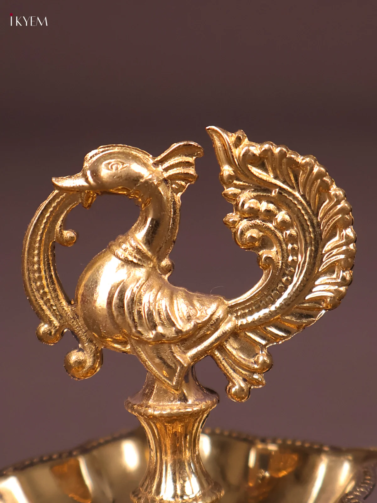 Brass 5-face Annapakshi Diya - 2.2 Inch-KEF10032 - Image 2
