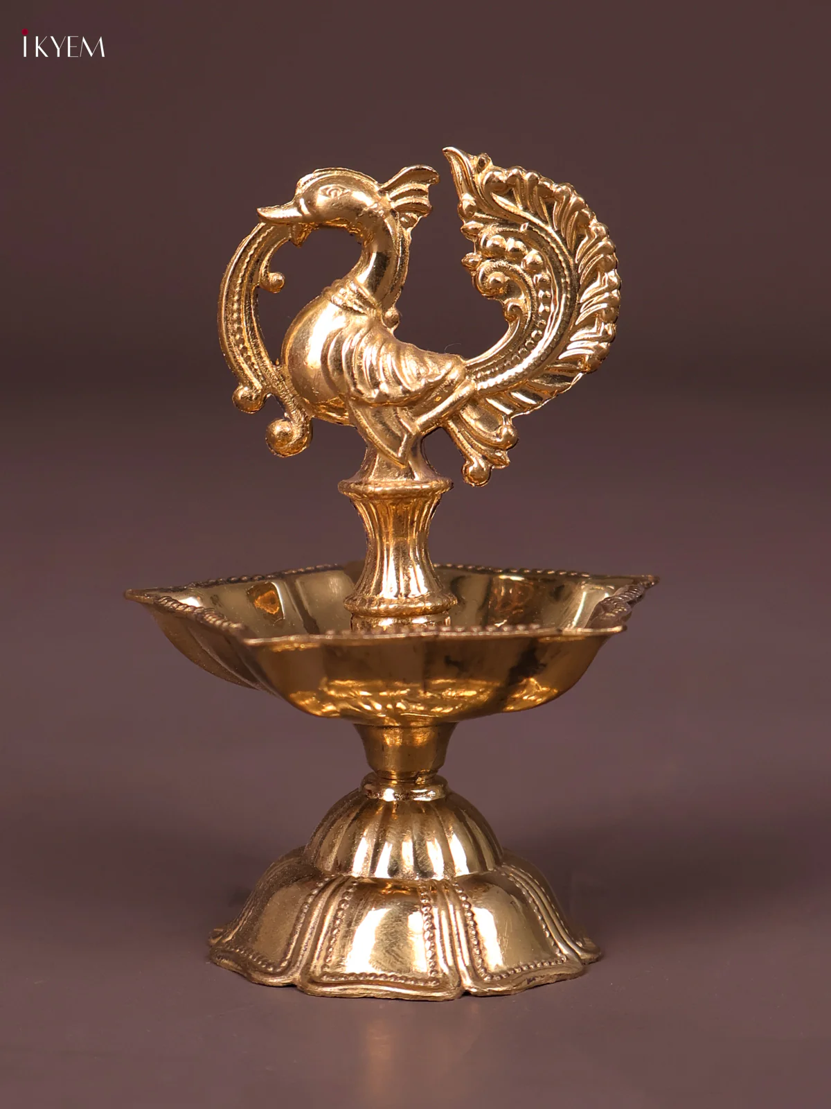 Brass 5-face Annapakshi Diya - 2.2 Inch-KEF10032 - Image 3