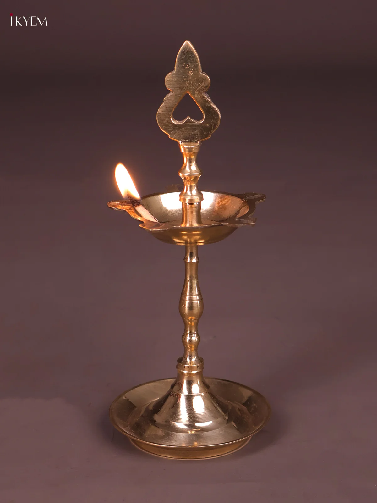 Brass karikudi Lamp(6.5 inch)-KEF10040