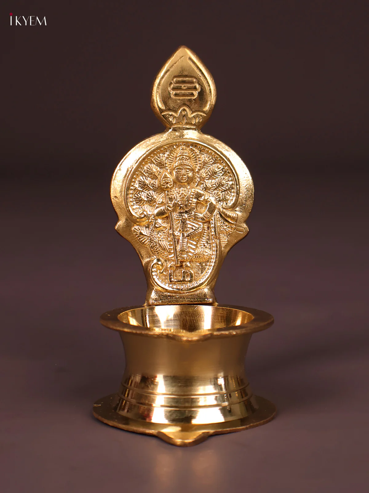 Brass Murugan lamp 4 inch-KEF10060 - Image 2