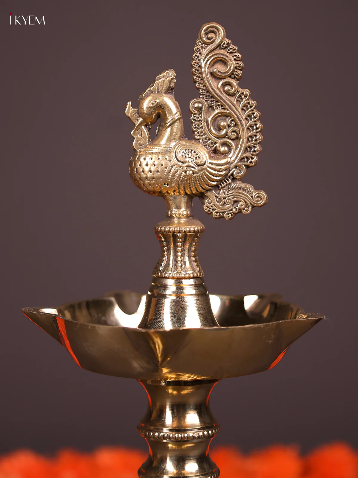 Brass 5 face Annapakshi Kuthu Vilaku 9.5 inch-KEF10069 - Image 3