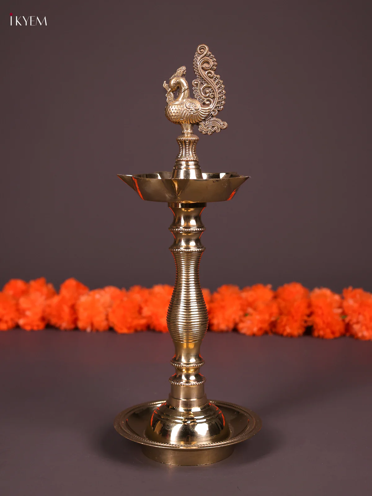 Brass 5 face Annapakshi Kuthu Vilaku 10.5 inch-KEF10071 - Image 5