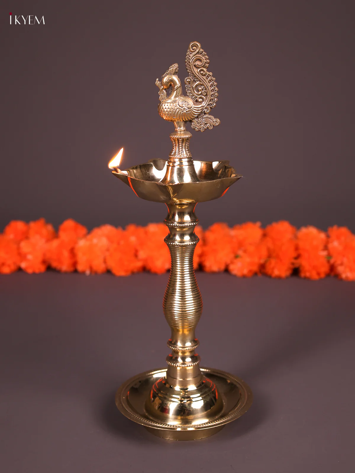 Brass 5 face Annapakshi Kuthu Vilaku 12 inch-KEF10072