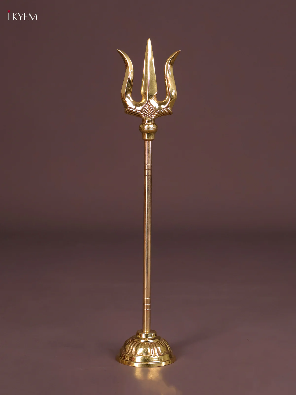 Brass Trishul with Base 12 inch-KEF10082