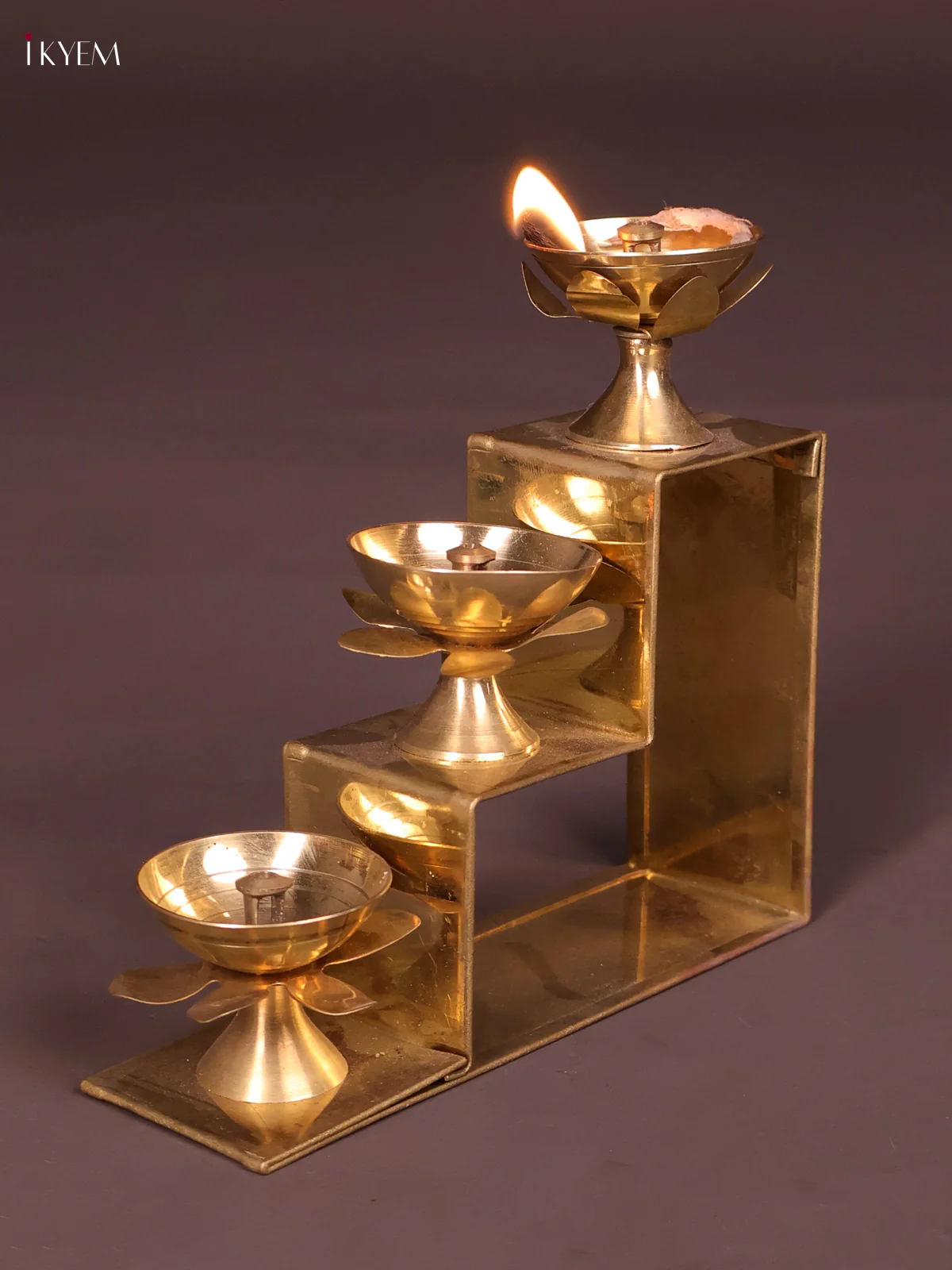 Brass 3 Step Nandha Deep 5inch-KEF10092
